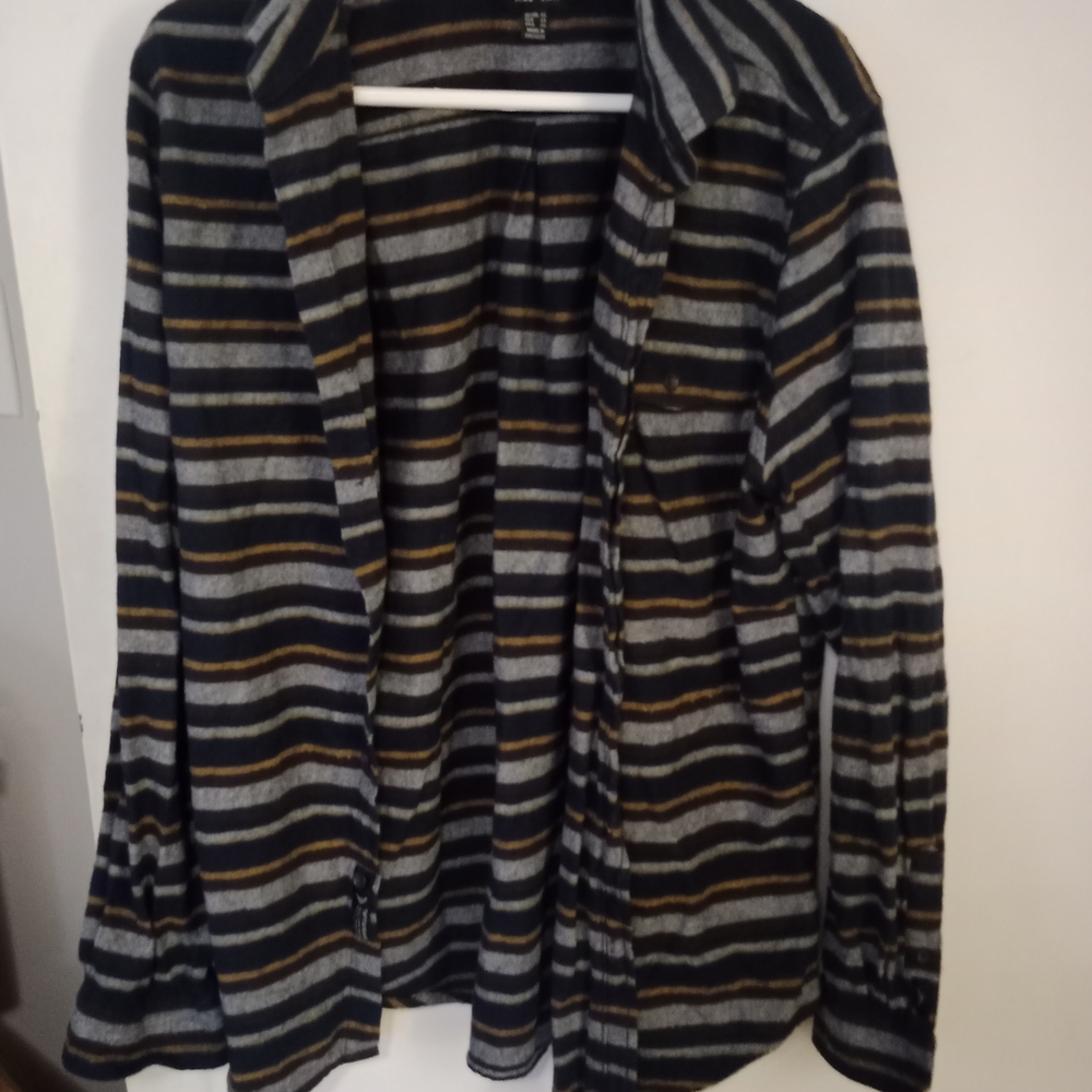 Striped Casual Button Down Shirt Threadbare